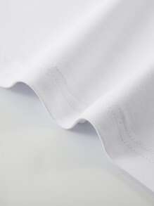 Manfinity Homme Men Colourblock Raglan Sleeve Patched Detail Tee - White - View 3