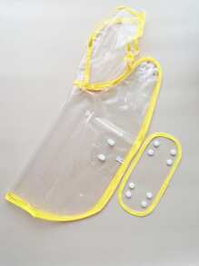 1入組撞色滾邊寵物雨衣 - 黃色 - 查看 5