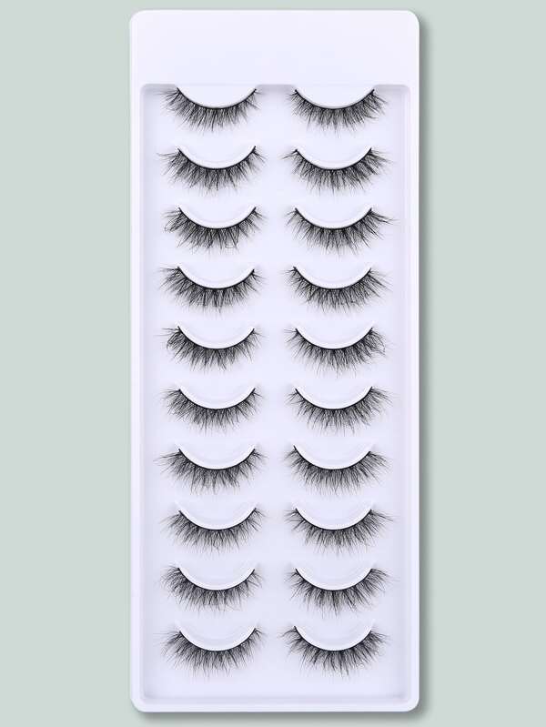 Himirell Separated False Eyelashes, 10 pairs 13mm messy cross short eyelashes