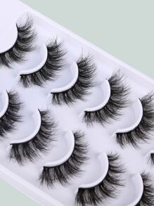 Himirell Separated False Eyelashes, 10 Pairs 16mm Messy Cross-Short Eyelashes Strip Lashes,Lashes,Eyelashes,Fake Lashes - Black - View 2