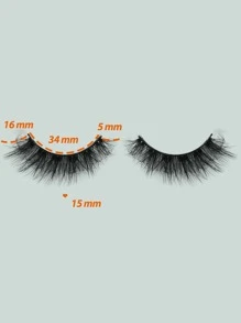 Himirell Separated False Eyelashes, 10 Pairs 16mm Messy Cross-Short Eyelashes Strip Lashes,Lashes,Eyelashes,Fake Lashes - Black - View 3