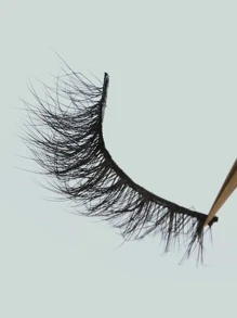 Pestañas postizas separadas, 10 pares de pestañas cortas de 13 mm con efecto desordenado y cruzado - Negro - Ver 7