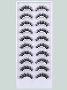 Himirell Separated False Eyelashes, 10 Pairs 16mm Messy Cross-Short Eyelashes Strip Lashes,Lashes,Eyelashes,Fake Lashes - Black - View 5