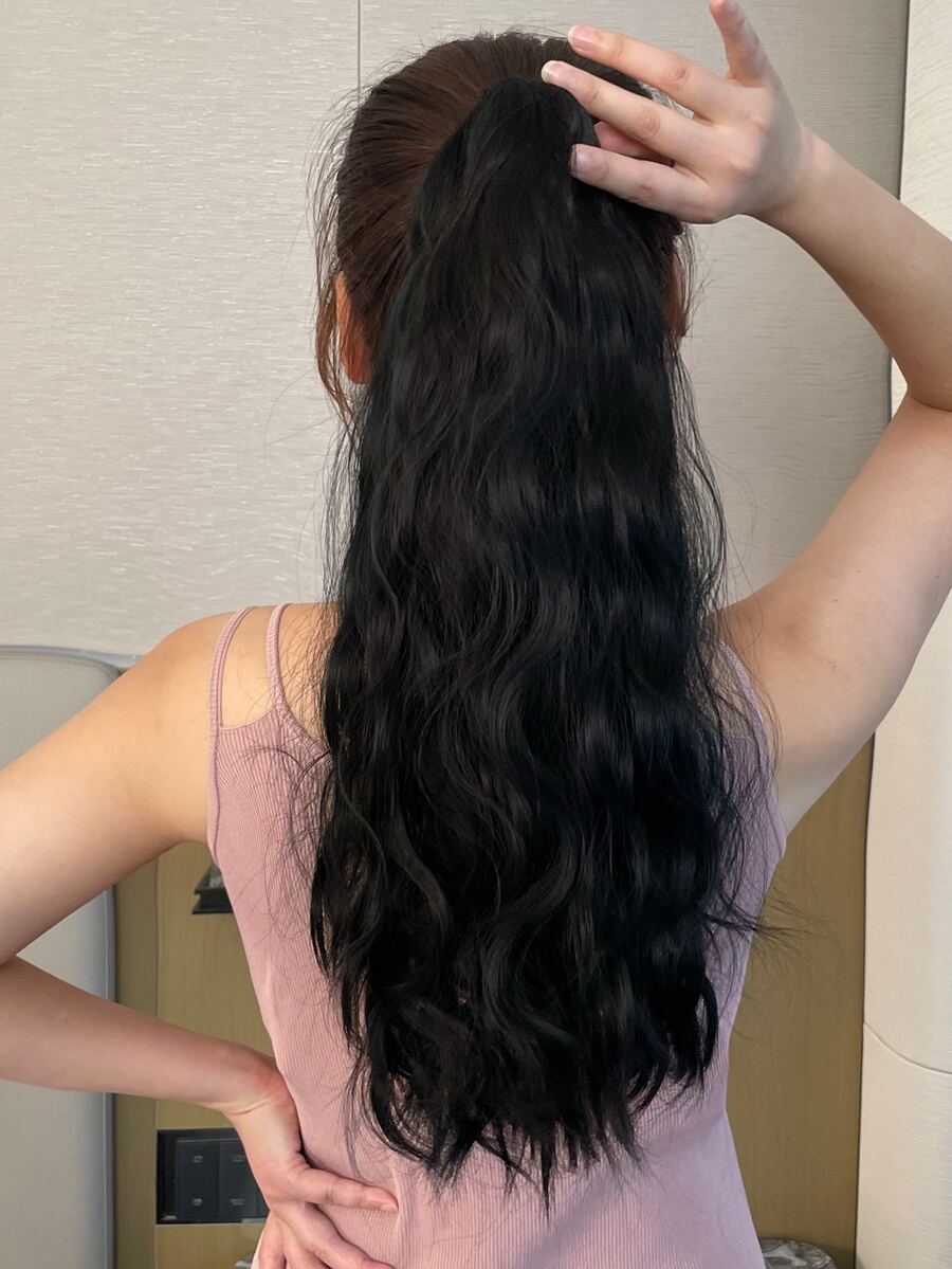 中等卷馬尾合成纖維接髮