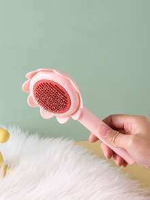 1pc Flower Design Random Pet Hair Comb - Multicolor - View 1