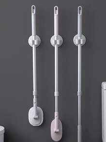 1pc Wall Mounted Mop Holder - White - View 3