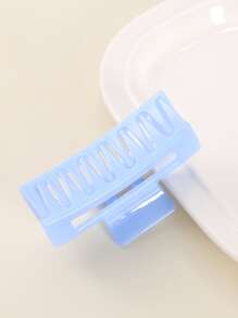 6pcs Square Design Hair Claw For Everyday Styling Suitable For Campus Dating Vacation Daily Travel - Multicolor - View 2