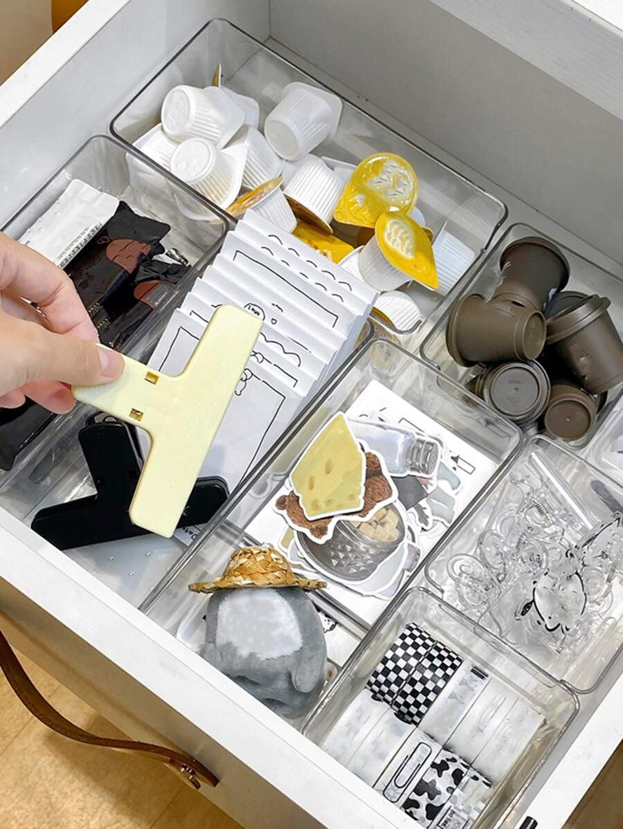 Hộp lưu trữ ngăn kéo rõ ràng 6 chiếc - Trong sáng - Xem 1