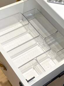 Hộp lưu trữ ngăn kéo rõ ràng 6 chiếc - Trong sáng - Xem 5