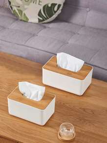 1pc Wood Grain Pattern Tissue Storage Box, Simple PP Tissue Container, For Home Living Room Bedroom Bathroom, Home Stuff, Table, Home Decorations, Home Organization And Storage, Room Decor, Room Decor Bedroom, Kitchen Accessories, Kitchen Tools, Organizer Kitchen, Travel, Holiday, Tissue Box Holder, Napkin Holder, Festival Family Gathering, Kitchen Dining Table Decor For Home Kitchen Bedroom Living Room Dining Room, Home Decoration Accessories, Decorative Box,Women Wedding Gift,Summer Travel Holiday Festival Must-Have - Multicolor - View 1