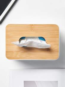 1pc Wood Grain Pattern Tissue Storage Box, Simple PP Tissue Container, For Home Living Room Bedroom Bathroom, Home Stuff, Table, Home Decorations, Home Organization And Storage, Room Decor, Room Decor Bedroom, Kitchen Accessories, Kitchen Tools, Organizer Kitchen, Travel, Holiday, Tissue Box Holder, Napkin Holder, Festival Family Gathering, Kitchen Dining Table Decor For Home Kitchen Bedroom Living Room Dining Room, Home Decoration Accessories, Decorative Box,Women Wedding Gift,Summer Travel Holiday Festival Must-Have - Multicolor - View 4