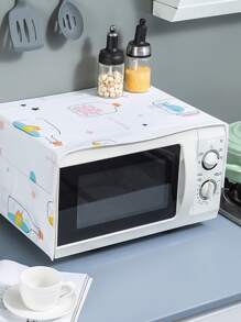 1pc Cartoon Animal Print Random Microwave Oven Cover - Multicolor - View 2