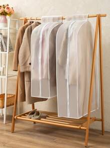 1pc Solid Clear Clothing Cover - Clear - View 1