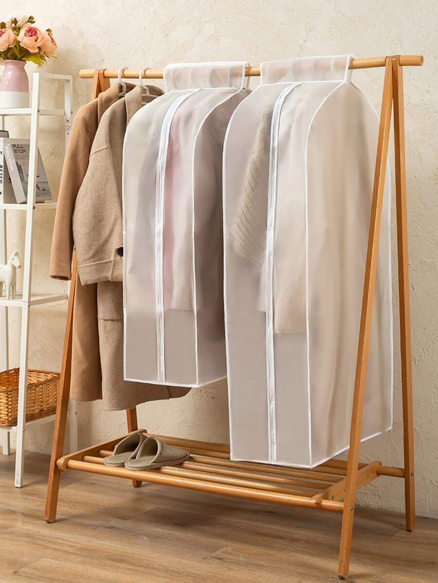 1pc Solid Clear Clothing Cover - Clear - View 1