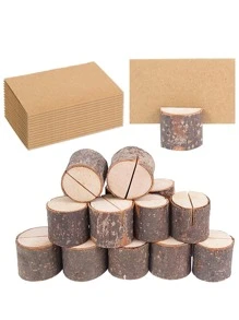 Wooden Card Holder, Desk Clip, Diy Desk Organizer, Memo Clip - Multicolor - View 1