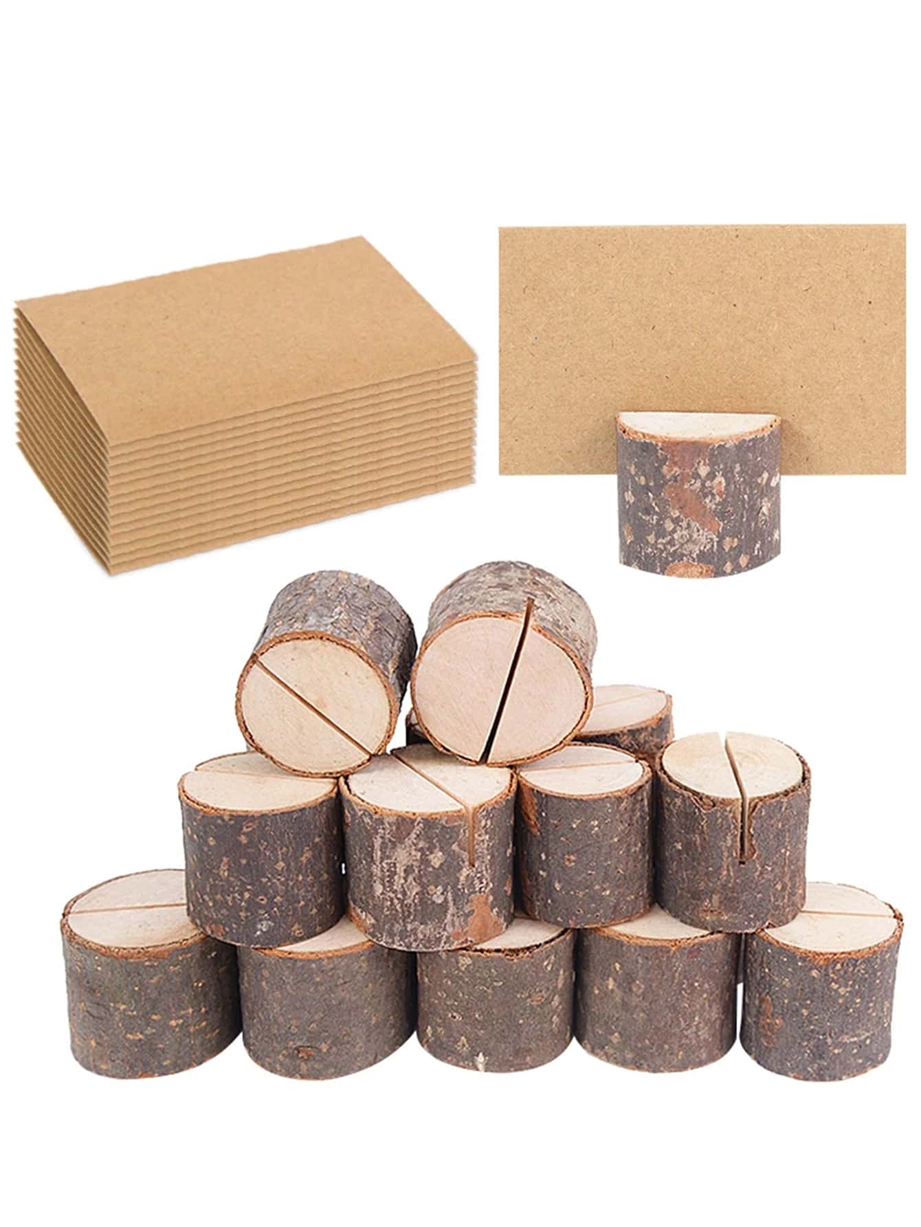 Wooden Card Holder, Desk Clip, Diy Desk Organizer, Memo Clip - Multicolor - View 1