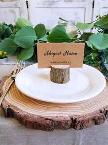 Wooden Card Holder, Desk Clip, Diy Desk Organizer, Memo Clip - Multicolor - View 3