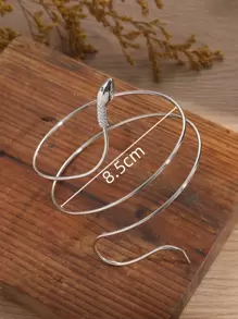 蛇設計臂環 - 銀色 - 查看 7