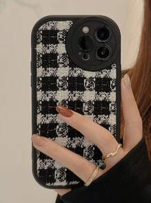Plaid Print Phone Case - Multicolor - View 1