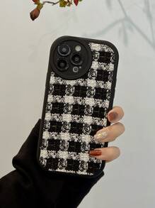 Plaid Print Phone Case - Multicolor - View 4