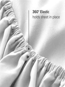 1pc Queen Size Fitted Sheet - 1800 Microfiber - Super Soft Hotel Luxury - Deep Pocket - Durable & Long-lasting - White - View 6