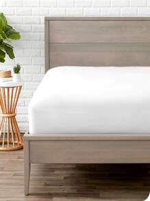 1pc Queen Size Fitted Sheet - 1800 Microfiber - Super Soft Hotel Luxury - Deep Pocket - Durable & Long-lasting - White - View 1