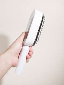 按類型清潔設計氣墊梳子女士長款頭髮特別空氣包按摩梳家用梳子梳子1入組白色髮刷/髮梳