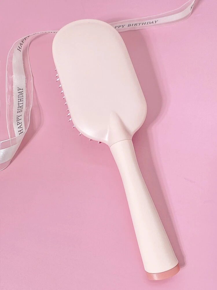 1 Piece Handled Hair Brush, Volumizing Massage Comb, Suitable For All Hair Types, Nylon Teeth Detangling Brush, Unisex, Girls Gift (Pink) Hair Brush, Comb, Hairstyling Tool, Hairstyling Products And Accessories, Suitable For Barbershop, Beauty Salon, Back To School Season, Travel Vacation Etc., Essential For Ladies, Wooden Comb, Hair Brush, Hairstyling Equipment, Hairstyle, Haircare, Hair Brush, Brush Set, Comb, Curling Brush, Detangling Brush, Ladies Hair Brush, Barbershop, Hairstyling Equipment
