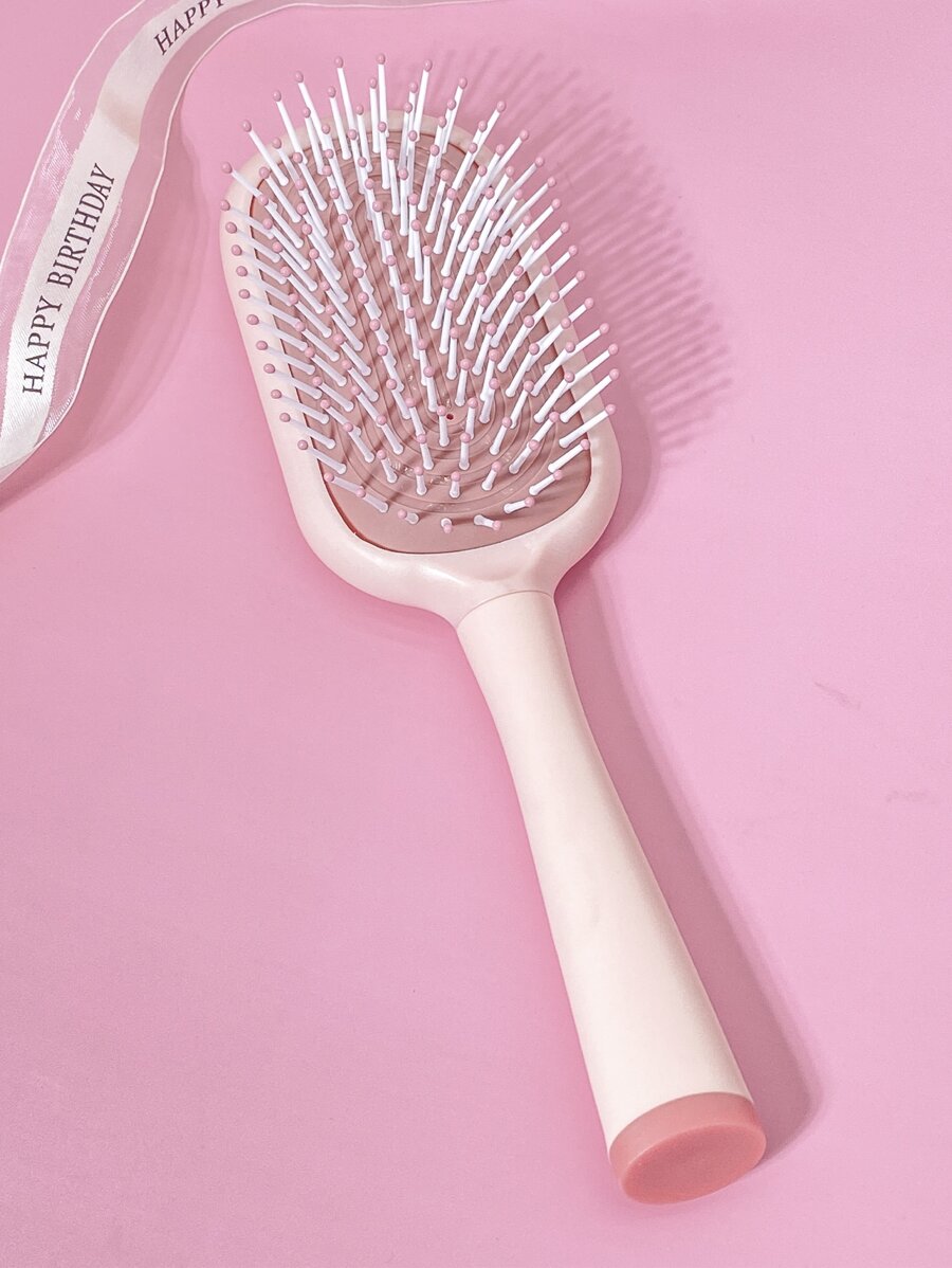 1 Pc Detangling Brush With Handle,Mousse Hair Volume Comb With Massage Function,Hairbrush For