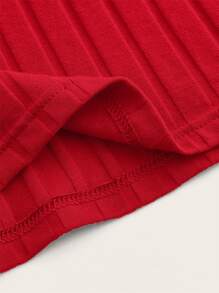 SHEIN Privé Solid Backless Tube Dress - Red - View 4