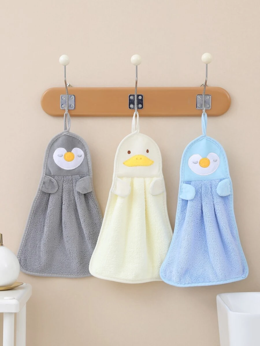 1 pieza Toalla de mano con diseño de dibujos animados al azar - Multicolor - Ver 1