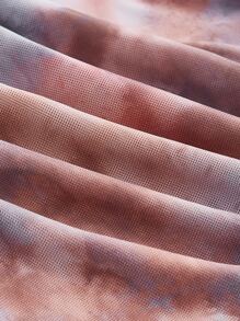 SHEIN MOD Tie Dye Seam Front Crop Tee - Multicolor - View 4