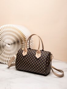 Geometric Pattern Boston Bag