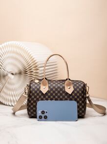 Geometric Pattern Boston Bag