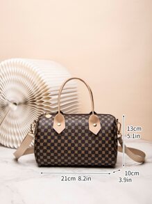 Geometric Pattern Boston Bag