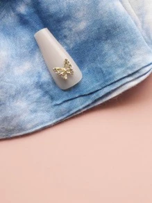 10 piezas Decoración de uñas con diamantes de imitación con diseño de mariposa, decoración de uñas DIY, piedrecitas para uñas, suministros para uñas - Multicolor - Ver 4