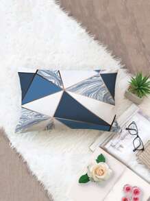 1pc Geometric Print Cushion Cover Without Filler - Multicolor - View 4
