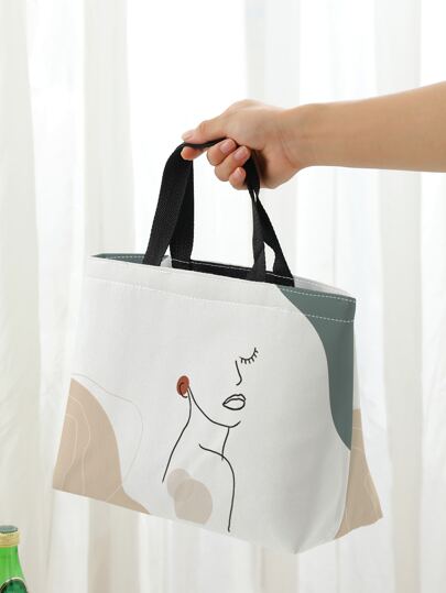 1pc Figure Graphic Lunch Bag