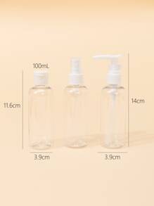 3入組100毫升分裝瓶,旅行必備 - 白色 - 查看 3