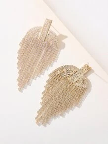 1pc Rhinestone Tassel Drop Earrings Copper Jewelry