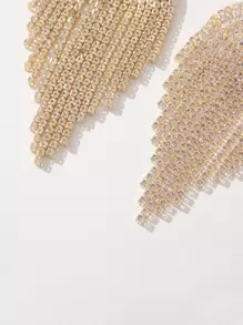 1pc Rhinestone Tassel Drop Earrings Copper Jewelry