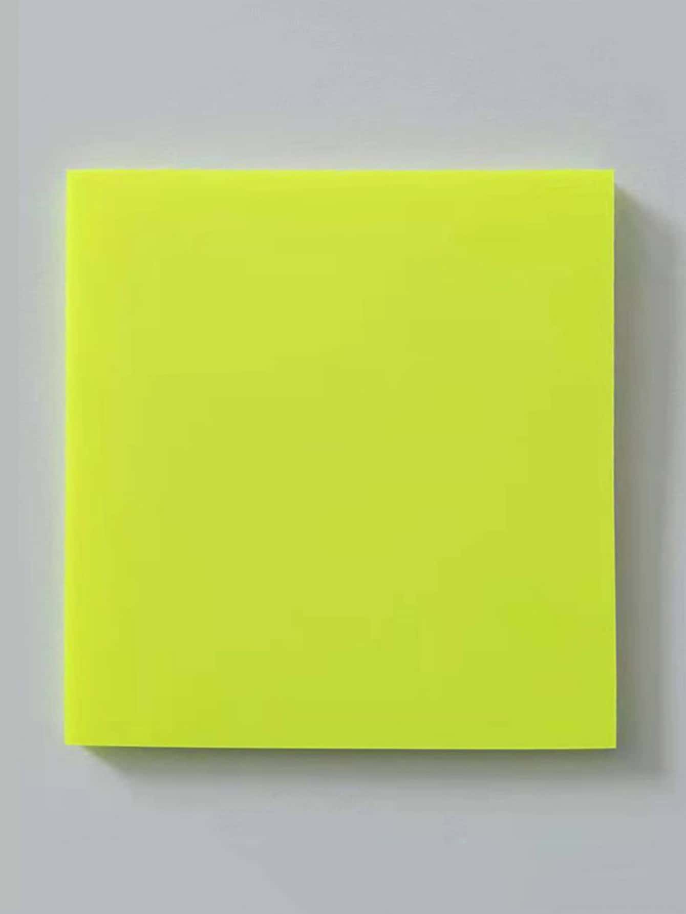 PET Transparent Sticky Note Perspective Waterproof & Clear Sticky Notes Fluorescence Memo Pad Stationery School Office Supplies - Yellow - View 1