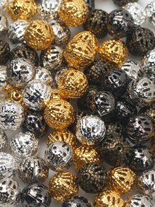 1包混色鐵藝花球和珠子適用於DIY手機/手鍊墜飾 - 彩色 - 查看 3