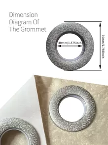 Cortina opaca panel única de dos tonos - Multicolor - Ver 7