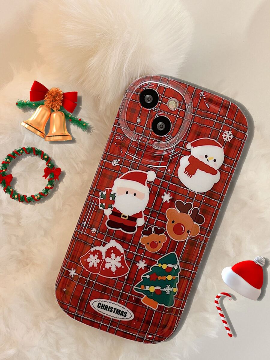 Funda para móvil Navidad con estampado de dibujos animados - Multicolor - Ver 1