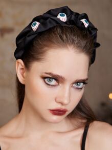 ROMWE Goth Eye Decor Headband - Black - View 1