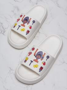 Figure Graphic Single Band Slides - Beige - View 4