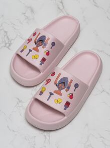 Trang trình bày Nữ Hoạt hình Sẵn sàng - Màu Hồng baby - Xem 2