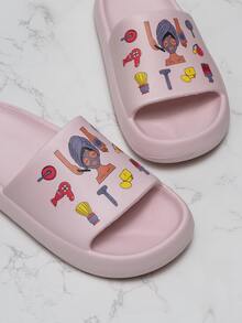 Trang trình bày Nữ Hoạt hình Sẵn sàng - Màu Hồng baby - Xem 4
