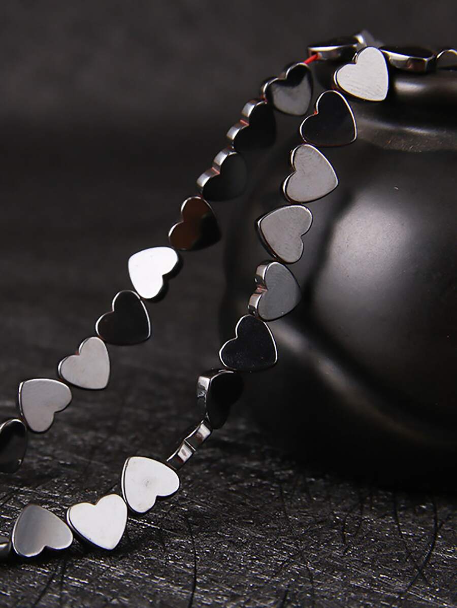 1股心形DIY釘珠 - 黑色 - 查看 1